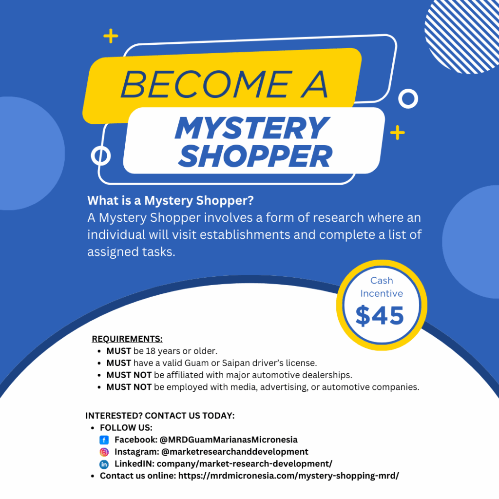 MRD MYSTERY SHOPPER